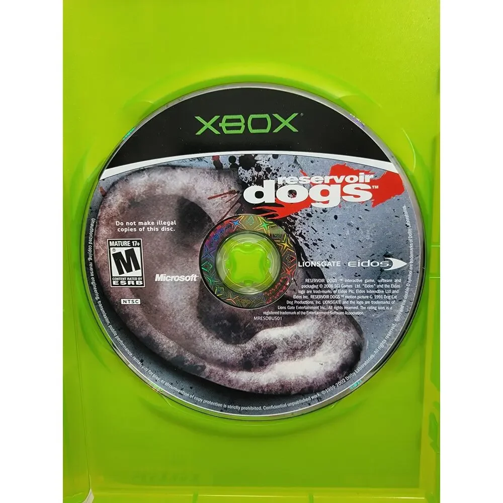Reservoir Dogs Original (Microsoft Xbox, 2006) Complete